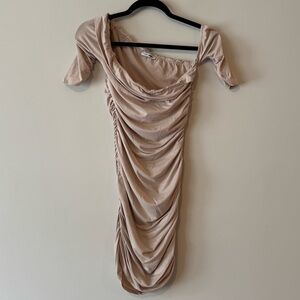 Fashion Nova Ruched Off The Shoulder Bodycon Dress